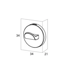Tiger Noon Zelfklevende Kleine Haak Inox -Badkamer Winkel 123 3026