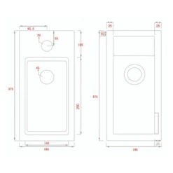 Differnz Fonteinset Helios Wit 36x18x8 Cm -Badkamer Winkel 123 3030