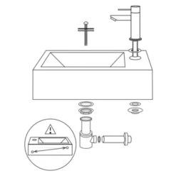 Differnz Fonteinset Helios Wit 36x18x8 Cm -Badkamer Winkel 123 3031