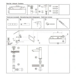 Differnz Fonteinset Helios Wit 36x18x8 Cm -Badkamer Winkel 123 3037