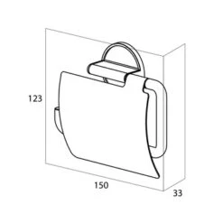 Tiger Tune Toiletrolhouder Met Klep Geborsteld Zwart/mat Zwart -Badkamer Winkel 123 3077