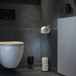 Tiger Tune Toiletrolhouder Messing/zwart -Badkamer Winkel 123 3118