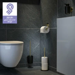 Tiger Tune Toiletrolhouder Messing/zwart -Badkamer Winkel 123 3119