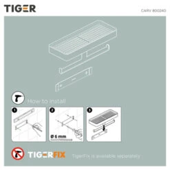 Tiger Toiletrolhouder Carv Met Planchet -Badkamer Winkel 123 3144