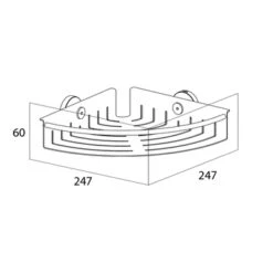 Tiger Hoekkorf Boston Groot Chroom -Badkamer Winkel 123 316