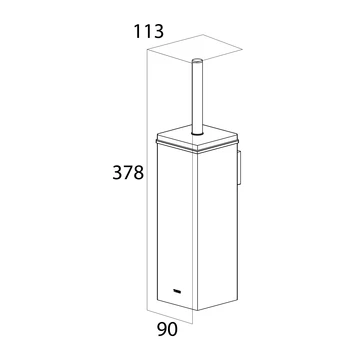Tiger Toiletborstelhouder Items Hangend Vierkant Chroom 5 Tiger Toiletborstelhouder Items Hangend Vierkant Chroom - Afbeelding 5