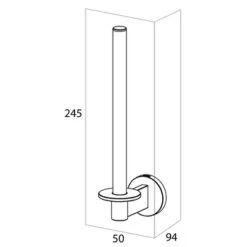 Tiger Reserverolhouder Noon Zwart 9 Tiger Reserverolhouder Noon Zwart -Badkamer Winkel 123 3252