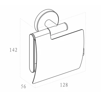 Marho Toiletrolhouder Luxor Met Klep Gun Metal 4 Marho Toiletrolhouder Luxor Met Klep Gun Metal - Afbeelding 4
