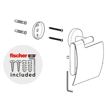 Marho Toiletrolhouder Luxor Met Klep Gun Metal 6 Marho Toiletrolhouder Luxor Met Klep Gun Metal - Afbeelding 6