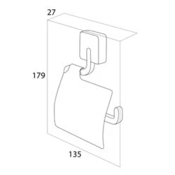 Tiger Toiletrolhouder Impuls Met Klep RVS -Badkamer Winkel 123 3289