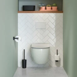 Tiger Toiletborstelhouder Carv Vrijstaand Zwart 9 Tiger Toiletborstelhouder Carv Vrijstaand Zwart -Badkamer Winkel 123 3298