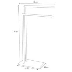 Sealskin Handdoekrek Tube Metaal Wit -Badkamer Winkel 123 334