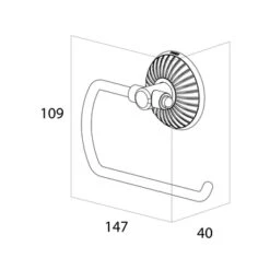 Tiger WC-rolhouder Ivy Chroom/wit 8 Tiger WC-rolhouder Ivy Chroom/wit -Badkamer Winkel 123 3352