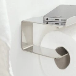 Tiger Toiletrolhouder Colar Met Plateau Chroom -Badkamer Winkel 123 3356
