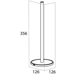 TIGER RESERVEROLHOUDER TUNE VRIJSTAAND MESSING ZWART -Badkamer Winkel 123 3429
