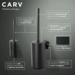Tiger Carv Toiletborstel Met Houder Zwart -Badkamer Winkel 123 3435