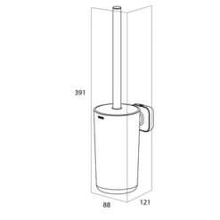 Tiger Carv Toiletborstel Met Houder Zwart -Badkamer Winkel 123 3436