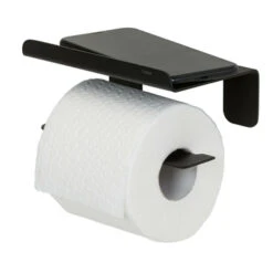Tiger Colar Toiletrolhouder Met Planchet Zwart 13 Tiger Colar Toiletrolhouder Met Planchet Zwart -Badkamer Winkel 123 3451
