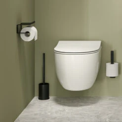 Tiger Colar Toiletrolhouder Met Planchet Zwart 18 Tiger Colar Toiletrolhouder Met Planchet Zwart -Badkamer Winkel 123 3456