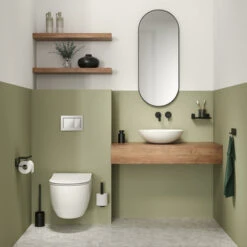 Tiger Colar Toiletrolhouder Met Planchet Zwart 19 Tiger Colar Toiletrolhouder Met Planchet Zwart -Badkamer Winkel 123 3457