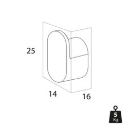 Tiger Handdoekhaak Carv Klein Zwart -Badkamer Winkel 123 3464