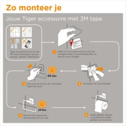 Tiger Haak Colar 4-delig RVS -Badkamer Winkel 123 3472