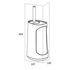 Tiger Toiletborstelhouder Tess Met Opbergvak Staand Zwart/antraciet -Badkamer Winkel 123 3485