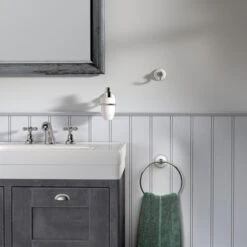 Tiger Ivy Beweegbare Handdoekring Chroom/wit -Badkamer Winkel 123 35