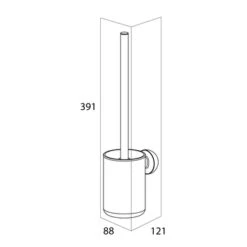 Tiger Cooper Toiletborstel Met Houder RVS Geborsteld / Zwart 11 Tiger Cooper Toiletborstel Met Houder RVS Geborsteld / Zwart -Badkamer Winkel 123 3501