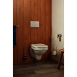 Haceka Toiletborstelhouder Kosmos Tec Hangend Chroom Met Matglazen Pot -Badkamer Winkel 123 3556