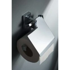 Haceka Toiletrolhouder Edge Met Klep Chroom -Badkamer Winkel 123 3562