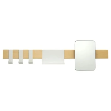 Sealskin Kapstok Met Spiegel Brix Wit 2 Sealskin Kapstok Met Spiegel Brix Wit - Afbeelding 2