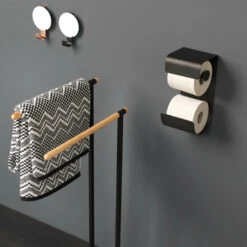 Sealskin Haak Met Spiegel Brix Zwart -Badkamer Winkel 123 3707