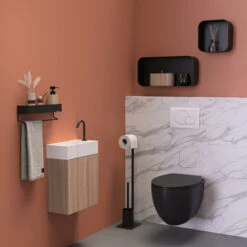 Sealskin Toiletrek Brix Metaal Zwart -Badkamer Winkel 123 3716