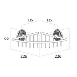 Tiger Ivy Hoekkorf Chroom/wit -Badkamer Winkel 123 39
