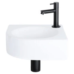 Differnz Cleo Hoekfontein Wit 30X30X10 Cm 8 Differnz Cleo Hoekfontein Wit 30X30X10 Cm -Badkamer Winkel 123 3940