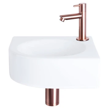 Differnz Cleo Hoekfontein Wit 30X30X10 Cm 4 Differnz Cleo Hoekfontein Wit 30X30X10 Cm - Afbeelding 4