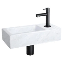 Differnz Helios Fontein 37.5x18.5x9.5 Cm Marmer -Badkamer Winkel 123 3946