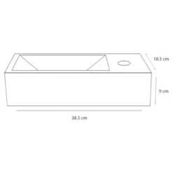 Differnz Ravo Fontein Wit 38.5x18.5x9cm 6 Differnz Ravo Fontein Wit 38.5x18.5x9cm -Badkamer Winkel 123 3952