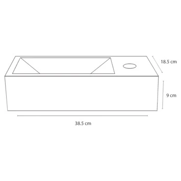 Differnz Ravo Fontein 38.5x18x9 Cm Licht Beton 2 Differnz Ravo Fontein 38.5x18x9 Cm Licht Beton - Afbeelding 2