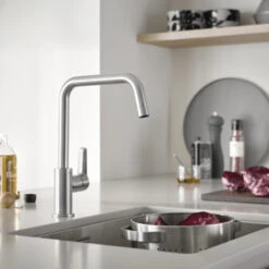 Grohe Keukenkraan Start Hoge U-uitloop QuickFix Chroom 19 Grohe Keukenkraan Start Hoge U-uitloop QuickFix Chroom -Badkamer Winkel 123 4240