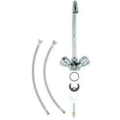 Handson Keukenkraan Thomas 2-knops Chroom Met Uitloop 235mm 23 Handson Keukenkraan Thomas 2-knops Chroom Met Uitloop 235mm -Badkamer Winkel 123 4253