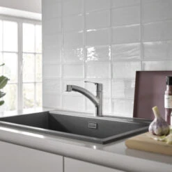 Grohe Keukenkraan Start Dual Spray QuickFix Supersteel (RVS Look) -Badkamer Winkel 123 4279