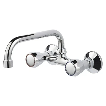 Handson Keukenkraan Thomas 2-knops Bovenuitloop Chroom 15 Cm 1 Handson Keukenkraan Thomas 2-knops Bovenuitloop Chroom 15 Cm