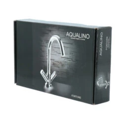 Aqualino Keukenkraan Fortore 2-knops Chroom -Badkamer Winkel 123 4364