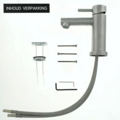 Tiger Wastafelkraan Boston Met Hendel RVS -Badkamer Winkel 123 4429