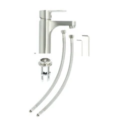 Atlantic Wastafelkraan Parker Met Hendel RVS 23 Atlantic Wastafelkraan Parker Met Hendel RVS -Badkamer Winkel 123 4451