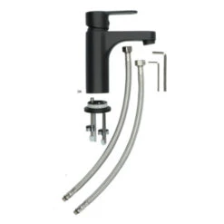 Atlantic Wastafelkraan Parker Met Hendel Zwart 23 Atlantic Wastafelkraan Parker Met Hendel Zwart -Badkamer Winkel 123 4487