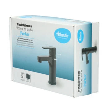 Atlantic Wastafelkraan Parker Met Hendel Zwart 12 Atlantic Wastafelkraan Parker Met Hendel Zwart - Afbeelding 12