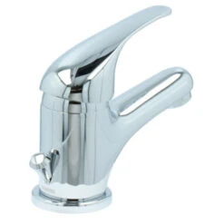 OK Wastafelkraan Met Hendel En Waste Chroom 16 OK Wastafelkraan Met Hendel En Waste Chroom -Badkamer Winkel 123 4494